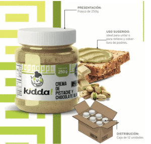 Crema de pistache y chocolate blanco- Kidda!